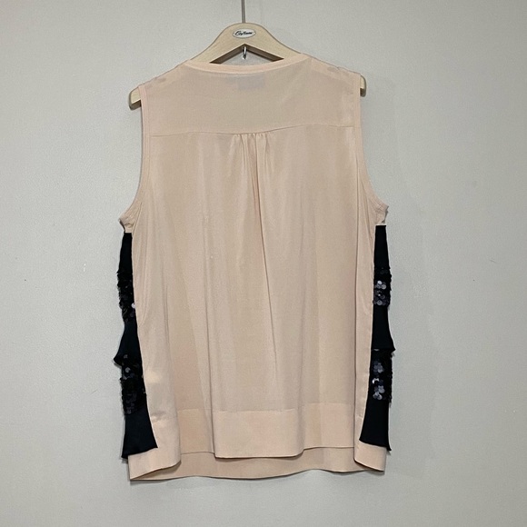 NWOT SIMPLY VERA WANG || SLEEVELESS BLACK SEQUENCE TANK TOP BLOUSE size Xl - Picture 5 of 8